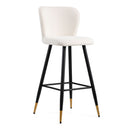 Modern Style Barstool, Tipped Ends, Suitable For Various Decoration Styles - White