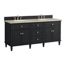 James Martin Lorelai 72" Double Bathroom Vanity, Black Onyx