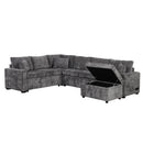 Sectional Sofa Pull-Out Sofa Bed Sleeper With A Storage Ottoman, Three Pillows And Charging Devices For Living Room by HouseOfZazla