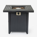 28-inch Iron Square Propane Fire Pit Table