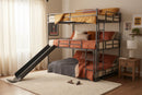 Twin Size House Loft Bed With Slide And Ladder - Black by Unique Piece Furniture