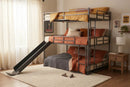 Twin Size House Loft Bed With Slide And Ladder - Black by Unique Piece Furniture