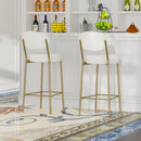 29'' Upholstered Velvet Bar Stools with Backrest & Footrest - Set of 2 by HouseOfZazla