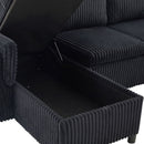 Convertible U-Shaped Sectional Sofa Bed With USB Ports And Storage by HouseOfZazla