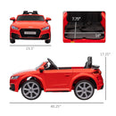 6V Kids Electric Ride On Car, Licensed Audi TT RS with Suspension System and Remote Control, Horn, 5 Songs, Lights, MP3 Player, Red