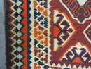 5' X 10' Antique Turkish Kilim Handmade Flat Weave Wool Rug Red Colorful Veg Dye Bohemian Boho Chic Tribal Style And Design
