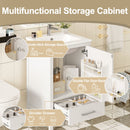 Bathroom Vanity With Ceramic Sink, Soft Close Drawers, Door Organizer, Divider Drawer, Adjustable Foot Pads by Unique Piece Furniture