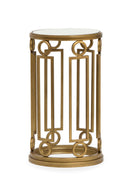 Lorena - Round Accent Table - Burnished Brass by Unique Piece Furniture