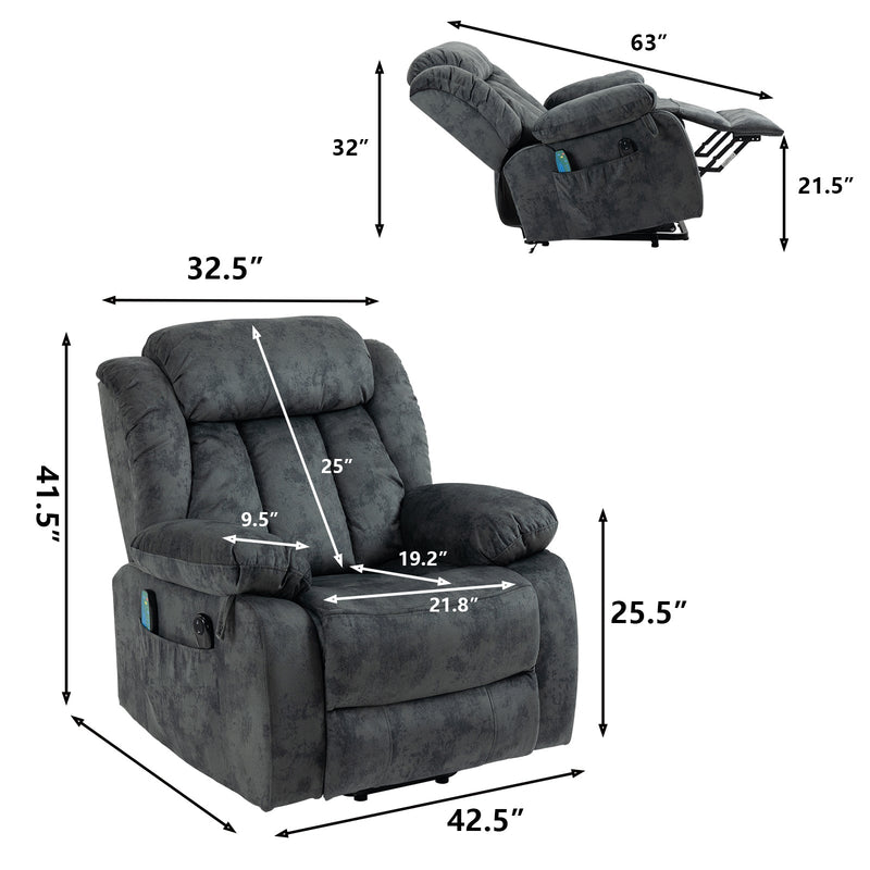 Recliners Lift Chair Relax Sofa Chair Livingroom Furniture Living Room Power Electric Reclining for Elderly
