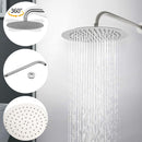 Elegant 10" Round Rain Shower Head And Handheld Set With Adjustable Tilt And Dual Modes by HouseOfZazla