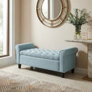 Light Blue Tufted Storage Bench by HouseOfZazla