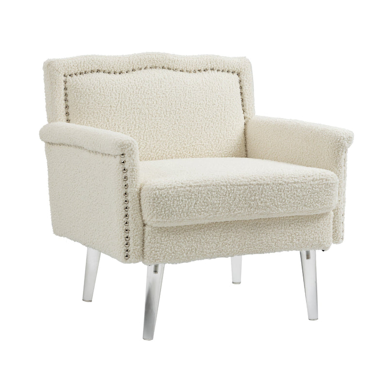 Accent Chair, Living Room Chair / leisure single sofa with acrylic feet