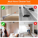 2 In 1 Baseboard Cleaner Mop Wall Cleaner Mop With Squeegee Extendable Long Handle 8 Reusable Fiber Flannel Chenille Mop Pads 360¡ Rotatable Convex De
