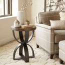 Bowden - Round Accent Table - Rustic Honey