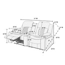 Power Motion Living Room Set With USB Port, Adjustable Headrest, Cup Holder by HouseOfZazla