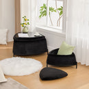 Upholstered Storage Ottoman Set With Reversible Lid by HouseOfZazla