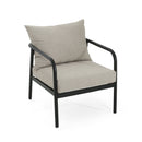 Leora Modern Minimalist Round Tube Sofa Chair with Cushions