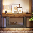 Console Table With 2 Tier Storage, U Shaped Base by HouseOfZazla