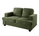 Modern Loveseat, Comfortable 2 Seater Couch With Deep Seating, Loose Back Cushions, Wide Arms by HouseOfZazla