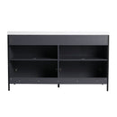 Contemporary Freestanding Bathroom Vanity With Adjustable Shelves
