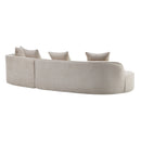 126" Curved Sectional Sofa (Almond-D28 Full Foam)