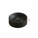 JINBO 16'' Bathroom Round Solid Surface Basin Without Faucet Hole by HouseOfZazla