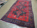 4' X 8' Antique Handmade India Geometric Oriental Wool Rug Veg Dyes Nice