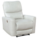 Dove Upholstered Power Recliner Chair With Smooth Power Recline And USB Charging - Gray by HouseOfZazla