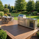 84-Inch Deluxe Stainless Steel Outdoor Kitchen Barbecue Island Grill by HouseOfZazla