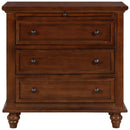 U_STYLE 27.6'' Nightstand with Pine Wood Veneer