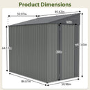 4x7 Foot Lean-To Shed in Olive by HouseOfZazla