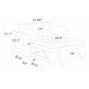 Sienna - Tufted Convertible Sleeper Sofa With Chaise - Gray