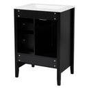 Retro Bathroom Vanity With Sink, Soft Closing Cabinet & Drawers by HouseOfZazla