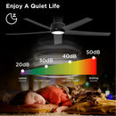 52 Inch Ceiling Fan with Light, Reversible DC Motor and Remote by HouseOfZazla