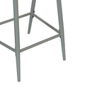 Outdoor Bar Height Metal Frame Counter Stools with Scallop-Shaped Backrest & Water-Resistant Cushions by HouseOfZazla