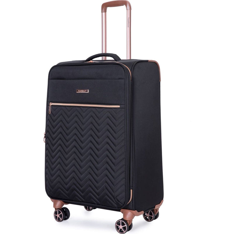 4-Piece Set (16/20/24/28), Softshell Suitcase Spinner Wheels Terylene Luggage Sets Carry On Suitcase Luggage Lightweight Durable Suitcase Black