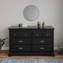 Bristol - 6 Drawer Dresser - Black by Unique Piece Furniture