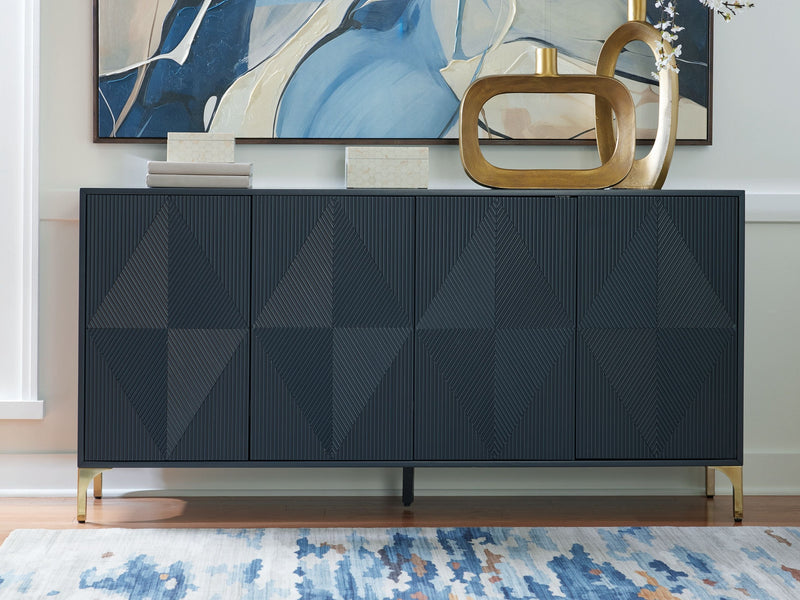 Loirwick - Accent Cabinet - Dark Blue, photo 4 of 7