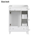 Transitional Style Bathroom Vanity Cabinet With Ceramic Sink by HouseOfZazla
