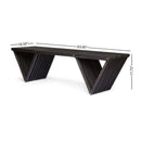 Gloaming Outdoor Bench with Slat Design and Triangular Base by HouseOfZazla