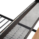 Full Size Bunk Bed With Built In Desk, Light, And 2 Drawers - Black by HouseOfZazla