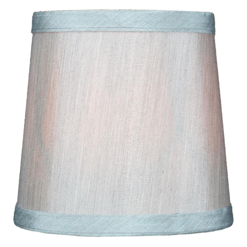 6"W x 5"H Set of 6 Gray Drum Chandelier Clip-On Lampshade