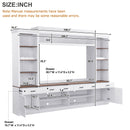 Farmhouse 4-Piece Entertainment Center with Bookshelf for TVs Up to 70"