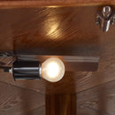 6 Shelf Lighted Corner Curio Cabinet with Adjustable Tempered Glass Shelves and Mirror Back, Oak