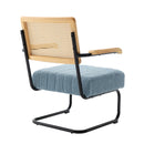 Accent Chair - Modern Industrial Slant Armchair with Metal Frame - Premium High Density Soft Single chair for Living Room Bedroom