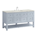 James Martin Breckenridge 60" Single Bathroom Vanity, Serenity Blue