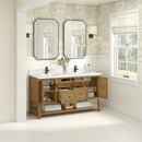 James Martin Breckenridge 60" Double Bathroom Vanity, Light Natural Oak