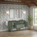 James Martin Breckenridge 60" Double Bathroom Vanity, Smokey Celadon