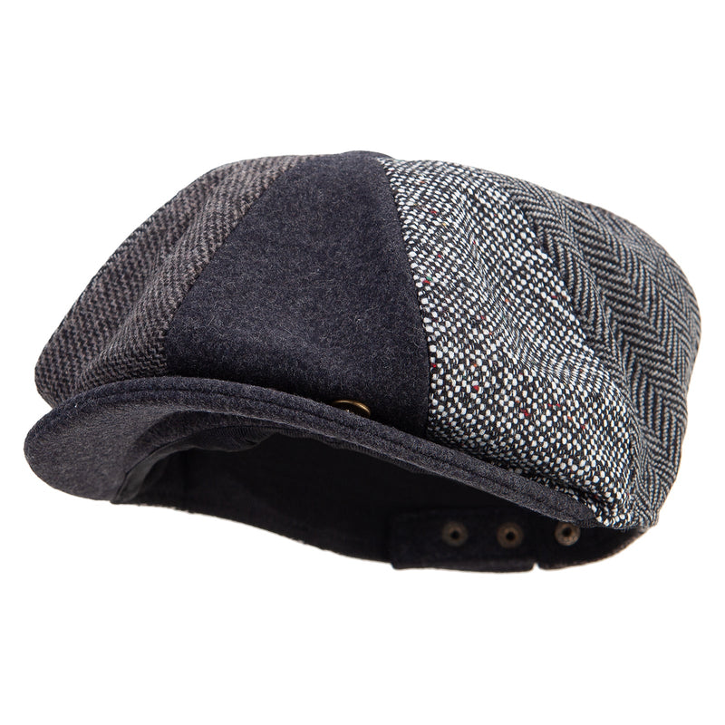 Men's 8 Panel Patch Work Newsboy Cap