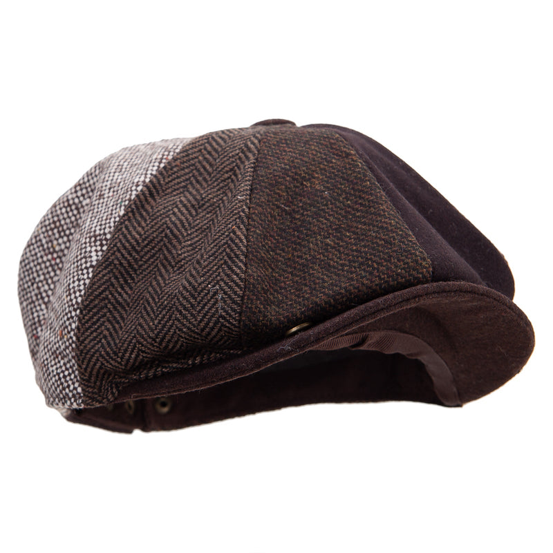 Men's 8 Panel Patch Work Newsboy Cap